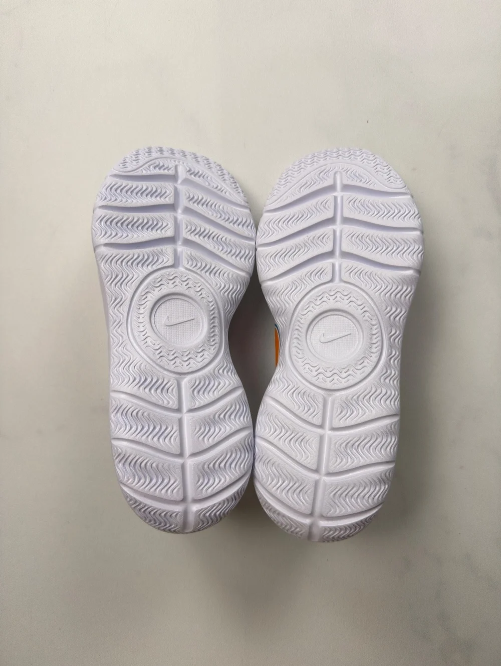 Nike Slip-On Sneakers White Blue Orange Modern - Girls 7Y